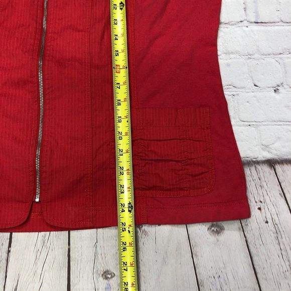 Zenergy by Chico's Women Full Zip Jacket Size 2 Red B241 -30 - Picture 3 of 16